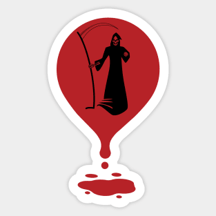 Grim Reaper Silhouette Sticker